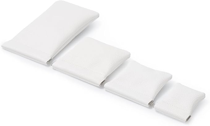2 Pack PU Leather Slim Engagement Wedding Ring Pouch Leather Jewelry Pouch - Image 7