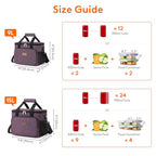 Insulated Lunch Box for Men (Purple / Medium(9L))