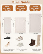 4 Pcs Shoe Bags for Travel (Beige / 17.3"x12.6")