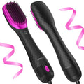 3 in 1 Hair Dryer Brush Straightener 1200W Negative Ionic Hot Air Brush One Step Blow Dryer and Styler for Straightening Drying Smoothing (Black)