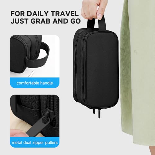Double Layer Cable Organizer Bag (Black / Double Layer)