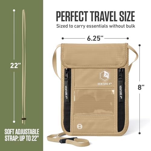 Travel Neck Wallet (One Size / Beige)