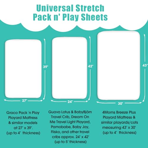 Pack n Play Sheets (Starsmoon Balloon / 38X26 Inch)