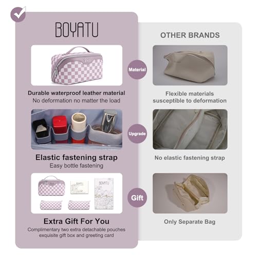 Travel Makeup Bag Organizer Cosmetic Bag (07-B-Purple)