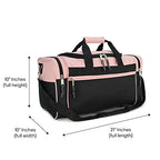 21" Blank Sports Duffle Bag Gym Bag Travel Duffel with Adjustable Strap in Pink (Pink)