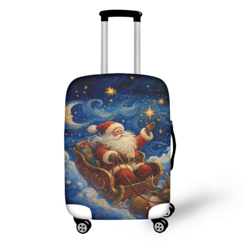 Suitcase Cover Christmas Luggage Cover Protector (XL(for 30-32 inch luggage) / Night Santa Sleigh)
