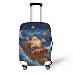 Suitcase Cover Christmas Luggage Cover Protector (XL(for 30-32 inch luggage) / Night Santa Sleigh)