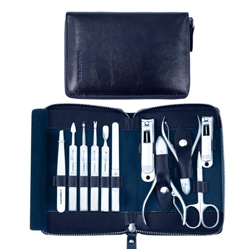 Stainless Steel Manicure Set 11 (Navy Blue)