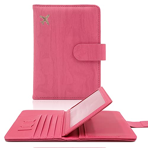 Rfid Passport Holder for Travel women (Pink1)