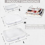 3PCS Clear Hard Plastic Zipper Case (3PCS-M-Mixed)