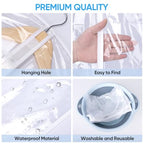 12PK Clear Garment Bags for Hanging Clothes (48" 12PK / Clear)