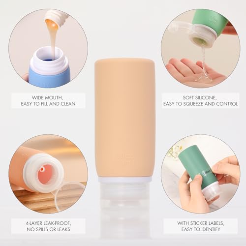 21 Pack Travel Bottles for Toiletries (Green)