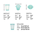 Reusable Food Storage Bags (Teal / 3 Cup Set)