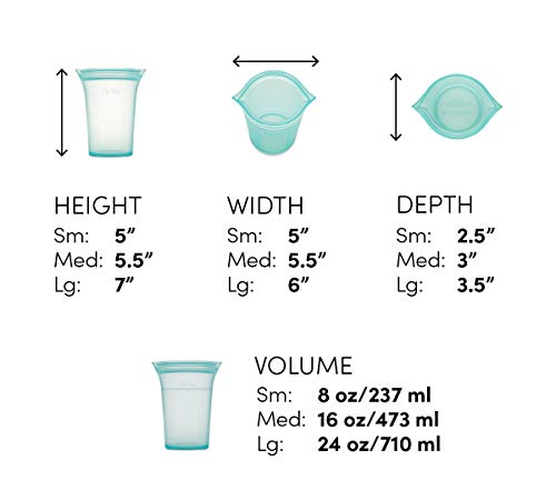 Reusable Food Storage Bags (Lavender / 3 Cup Set)