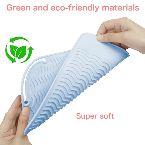 Silicone Mat for Hair Tools Curling Iron Mat (Blue)