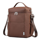 NOL Insulated Lunch Bags for Women Cooler Bag Lightweight Nylon Waterproof Lunch Box for Work (Coffee / Large (12 Liters))