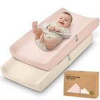 2 Pack Organic Changing Pad Covers for Girl (Cameo)
