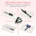 Oversize Silicone Heat Resistant Mat for Hair Tools (Ivory)