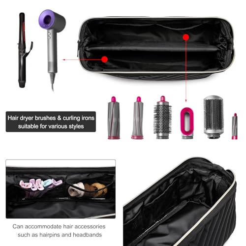 Hair Tools Travel Bag for Shark Flexstyle Dyson (Black)