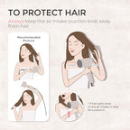 Hair Dryer Blow Dryer 300M Ionic Hairdryer with Diffuser & Comb (Gold)