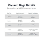 Vacuum Storage Bags with Hand Pump for Travel