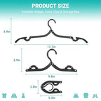 10 Pcs Travel Hangers (Black / 10 Pcs)