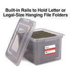 Plastic File Box with Snap Lid (Frost Gray)