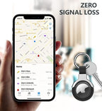 Compatible with AirTag Case Airtag Keyring Leather Protective Case AirTags Loop Holder Air Tags Protective Cover Airtag Key Chain Loop Holders for Luggage Dog Cat Pet Collar (Brown)