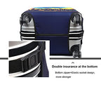 Thicker Luggage Cover Elastic Suitcase Cover Protector Fits 18 (World Map / XL)