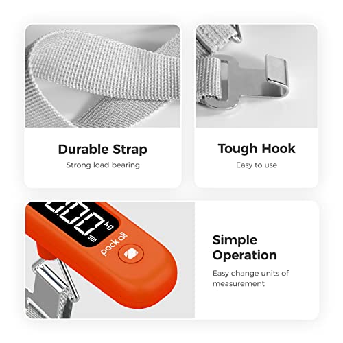 Digital Luggage Scale for Travel (Orange)