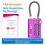 Open Alert TSA Approved Luggage Locks (Purple 2 PK)