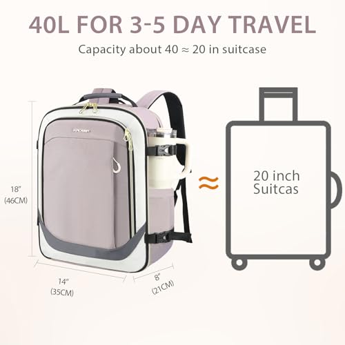 Laptop Backpack Computer Backpack 17 Inch Men (17.3 Inch / Beige/Dusty Pink/Grey)