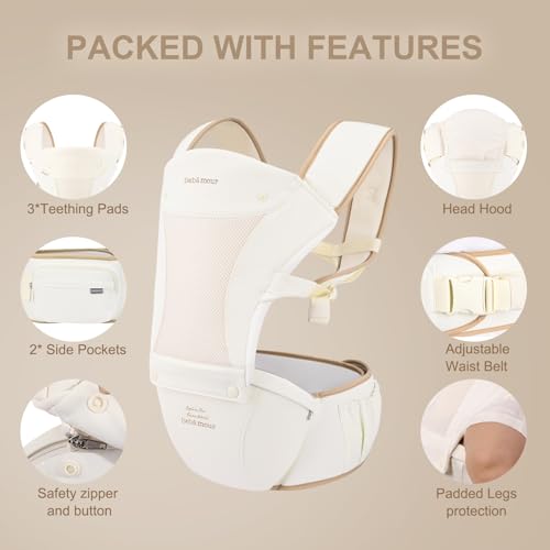Baby Carrier with Hip Seat (Pink)
