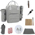 Picnic Backpack for 2 (2 Person / Gray)