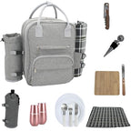 Picnic Backpack for 2 (2 Person / Gray)