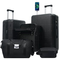 Luggage Sets 5 Piece (3-piece Set(20/24/28) / Black(20 top-open))