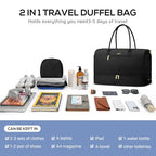Travel Weekender Duffle Bags for Women (2-Black / X-Large)