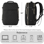 Large Travel Backpack Women (18.4 inch / Black)