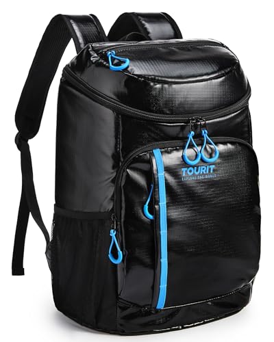 Cooler Backpack Insulated 30 Cans (Gloss Black / Circular zipper)