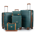 Luggage Sets with Spinner Wheels (Dark Green / 5 piece sets(20/24/28/DB/TB))