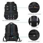 TSA Friendly Travel Laptop Backpack 17.3 inch XL Computer Backpack Water (Black-17.3 / 17.3 inch)