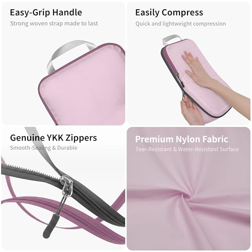 Compression Packing Cubes for Travel (Mauve Pink / 6PCS)