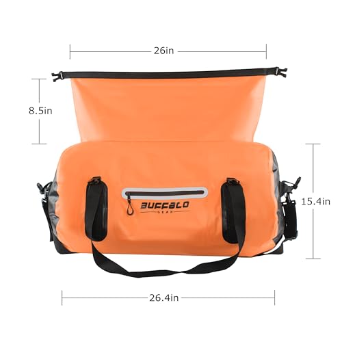 60L Waterproof Duffle Travel Duffel Bag (Orange / 60L)