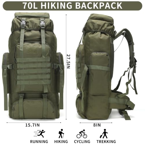 Hiking Backpack for Men 70L (70l-olivegreen)
