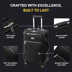 Carry On Luggage with Laptop Compartment 20" Softside Suitcase