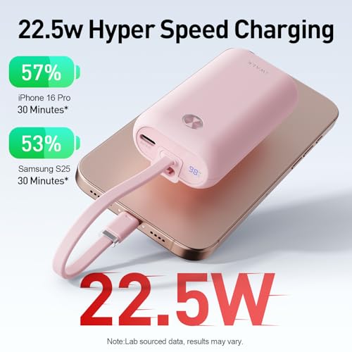 Mini Portable Charger 10 (Pink 22.5W)