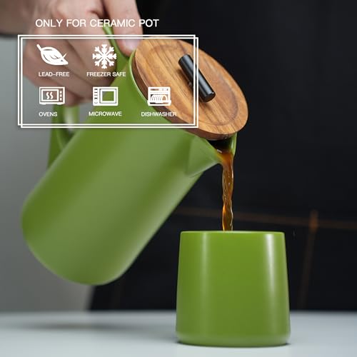 Ceramic French Press 22oz (Green)