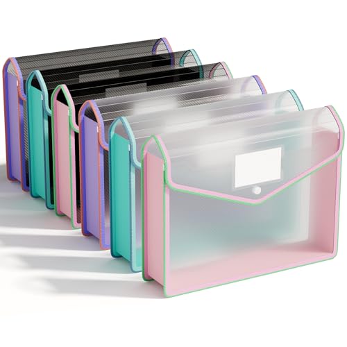 6 Pack File Folder (6 Pack Clear Black)
