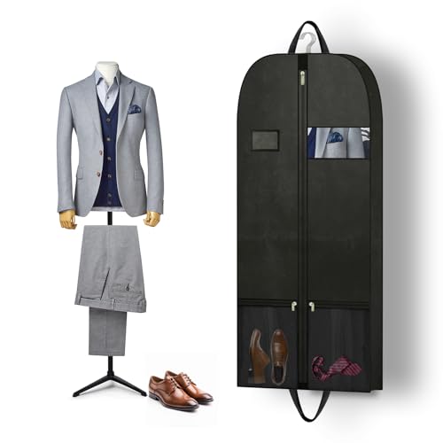 Travel Garment Suit Bag 54" for Hanging Clothes for Men Suits Shirts Coats (54" 2PK)