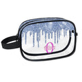 Custom Travel Clear Cosmetic Bag with Name (Blue A)
